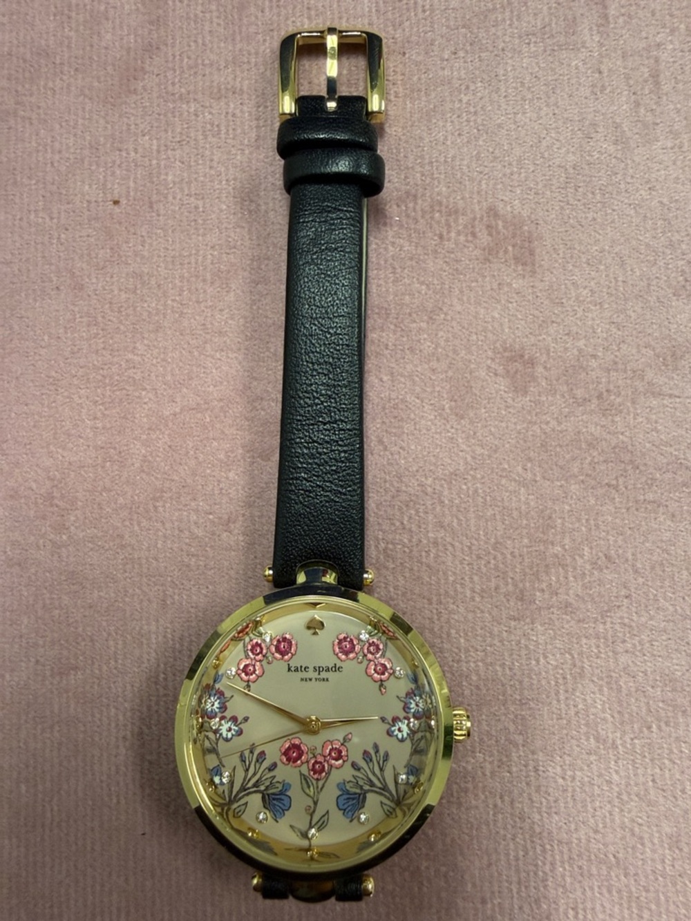 kate spade Gold Tone Watch with Pink and Blue Floral Dial - Picture 2 of 7